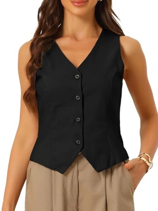 Amazon Tops - Black v-neck vest